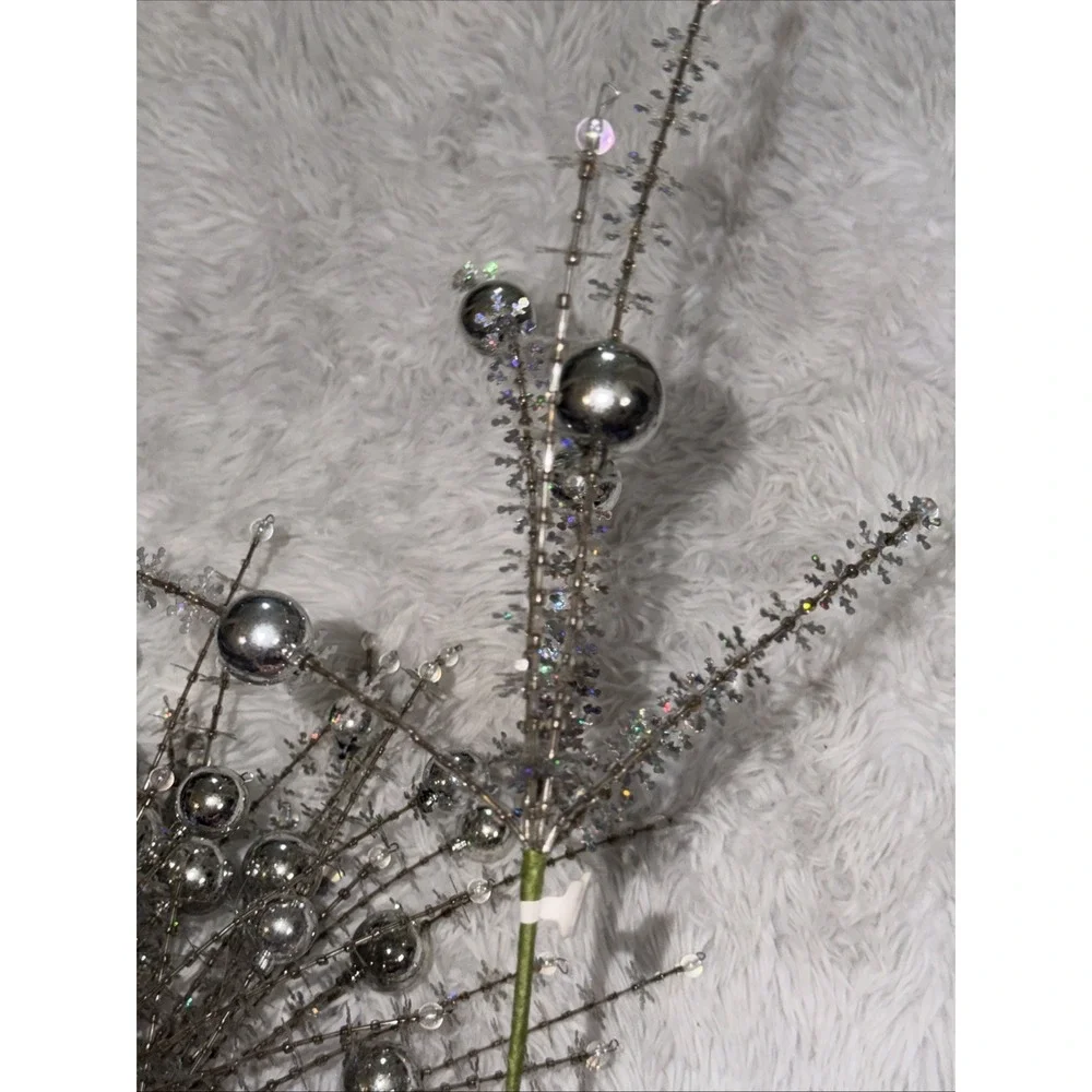 Pier 1 One Imports Christmas Tree Garland Sticks Silver NEW Gift Holiday NWT